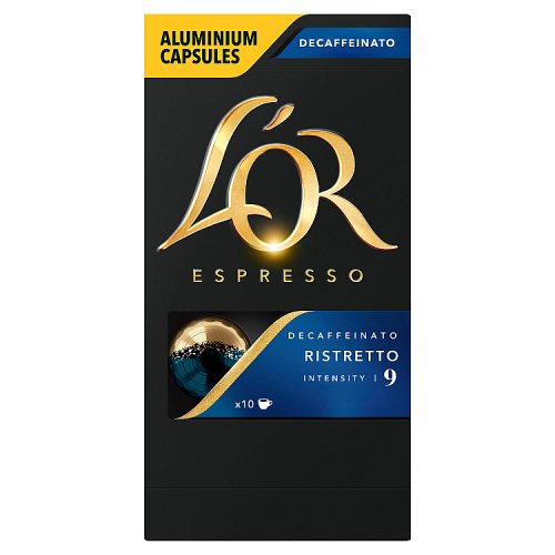 L'Or Espresso Coffee Capsules Ristretto Decaf 10's pack shot