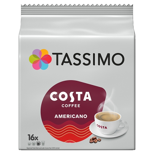 Tassimo Costa Americano Coffee Pods 16's pack shot