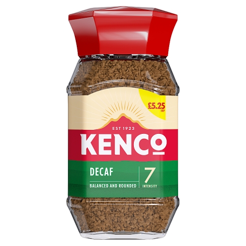 Kenco Instant Coffee Decaf PMP £5.25 95g pack shot