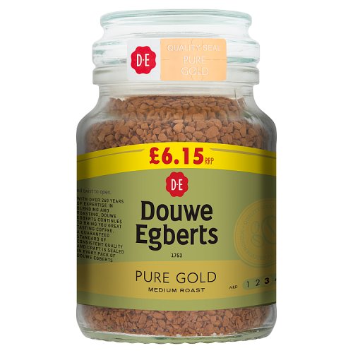 Douwe Egberts Instant Coffee Pure Gold PMP £6.15 95g pack shot