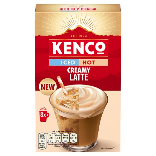 Kenco Iced Hot Coffee Sachets Creamy Latte 8pk (8 x 18.3g) pack shot