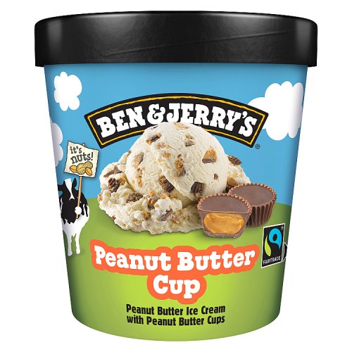 Ben & Jerrys Peanut Butter Cup Ice Cream 465ml pack shot