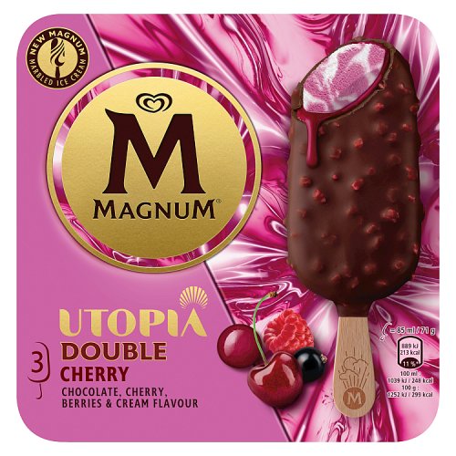 WALLS MAGNUM UTOPIA CHERRY 3PK pack shot