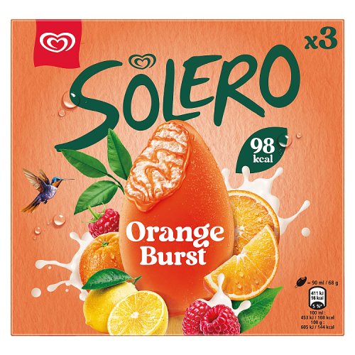 WALLS SOLERO ORANGE BURST 3PK pack shot