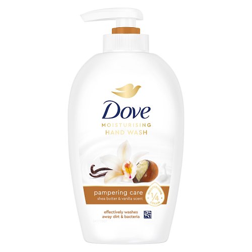 Dove Liquid Cream Hand Wash Shea Butter & Vanilla 250ml pack shot