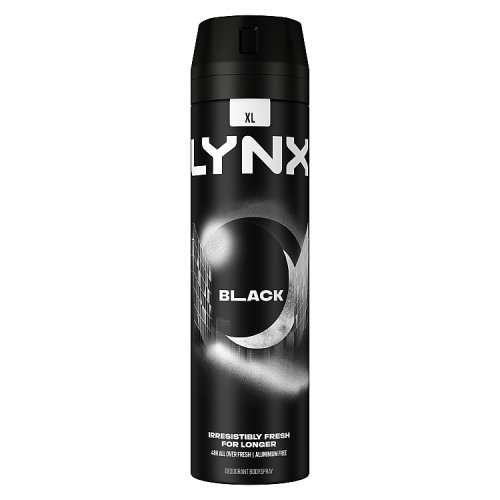 Lynx Body Spray 200ml Black pack shot