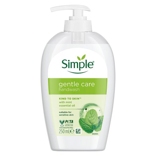 Simple Hand Wash 250ml Gentle Care pack shot