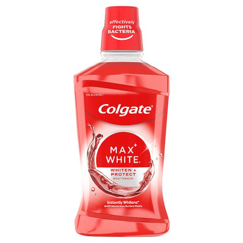 Colgate Mouth Rinse Max White 500ml pack shot
