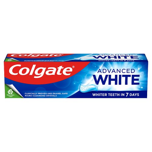Colgate Toothpaste 75ml Advanced White pack shot