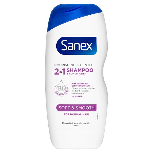 Sanex Shampoo 250ml 2in1 pack shot
