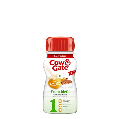 Cow & Gate First Infant RTF Milk Liquid STAGE 1 (0-6 months) pack shot