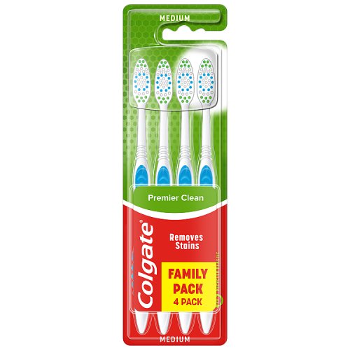 Colgate Toothbrush Premier Clean 4 Pack pack shot