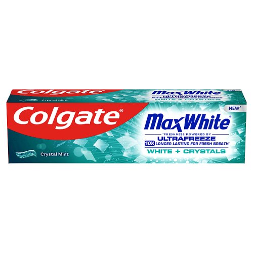 Colgate Toothpaste 75ml Max White Crystals pack shot