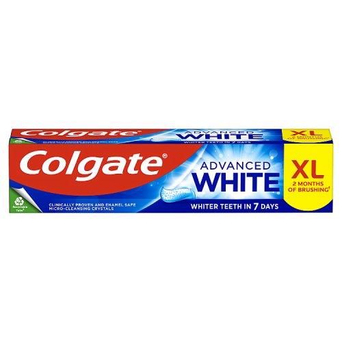 Colgate Toothpaste Advanced White 125ml pack shot