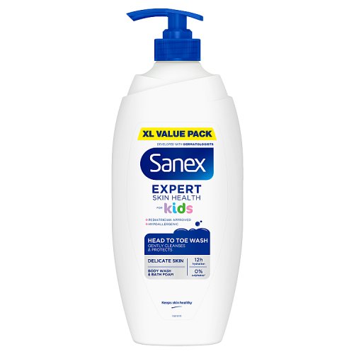 Sanex Shower Gel 720ml Dermo Kids MB with Pump pack shot
