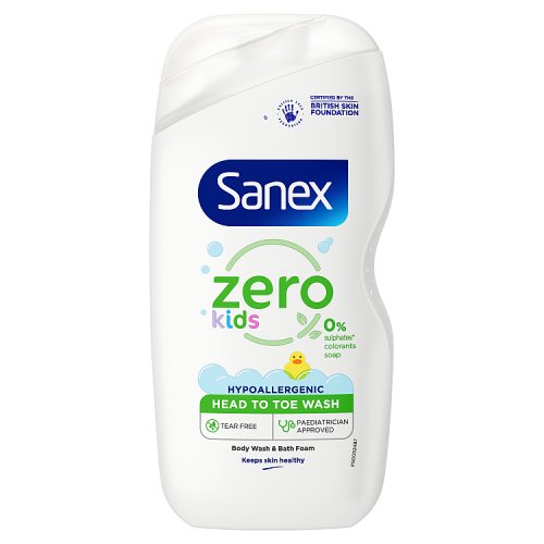 Sanex Bath Foam 450ml Zero% Kids pack shot