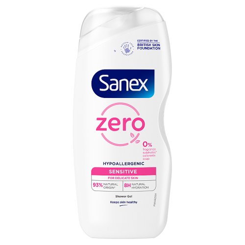 Sanex Shower Gel 225ml Zero% Sensitive pack shot
