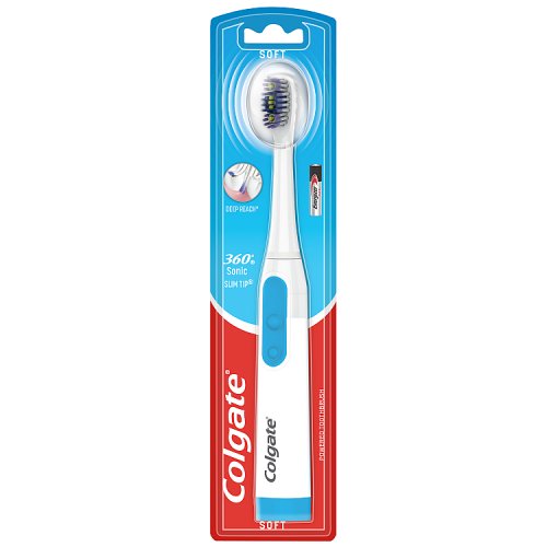 Colgate Toothbrush 360 Battery Floss Tip pack shot