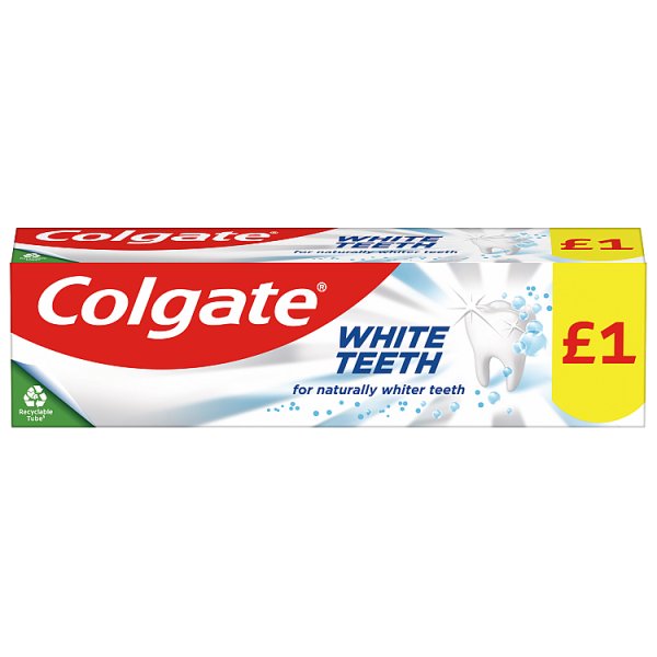 Colgate Toothpaste White Teeth 75ml PMP 1.00 pack shot