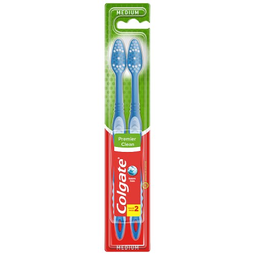 Colgate Toothbrush Premier Clean 2 Pack pack shot