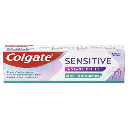 Colgate Toothpaste Sensitive Instant Relief Enamel 75ml pack shot