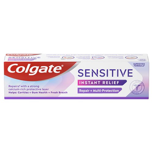Colgate Toothpaste Sensitive Instant Relief Multi Protection 75ml pack shot