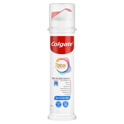 Colgate Toothpaste Pump 100ml Total Whitening pack shot