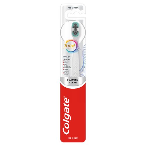 Colgate Total Toothbrush Foaming Clean Medium pack shot