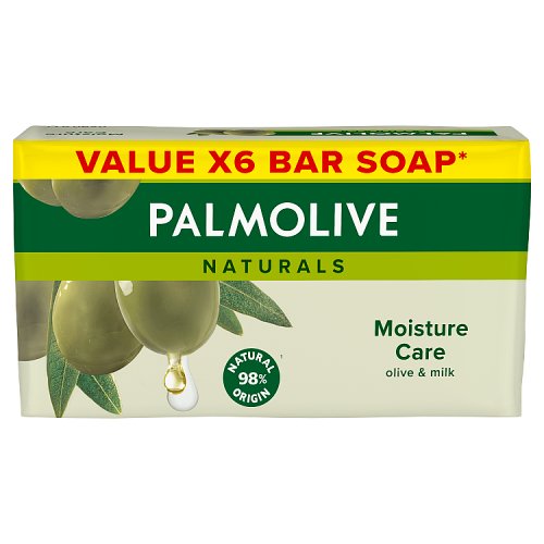 Palmolive Bar Soap 6x90gm Moisture Care pack shot