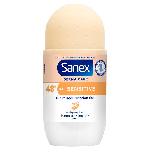 Sanex Deo Roll On Sensitive 48hr pack shot
