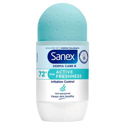 Sanex Deo Roll On Active Fresh 72hr pack shot