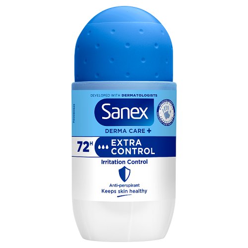 Sanex Deo Roll On Extra Control 72hr pack shot