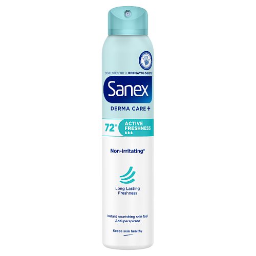 Sanex Deo Spray 200ml Active Fresh 72hr pack shot