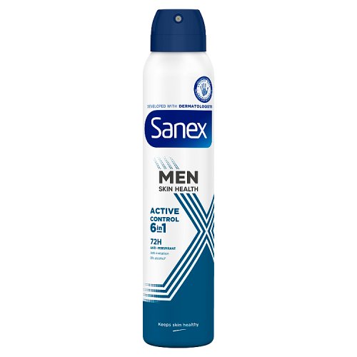 Sanex Deo Spray 200ml Men Active Control 72hr pack shot