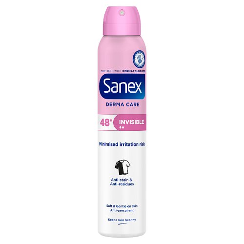 Sanex Deo Spray 200ml Dermo Invisible pack shot