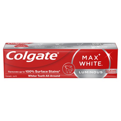 Colgate Toothpaste Max White Luminous 12x75ml pack shot