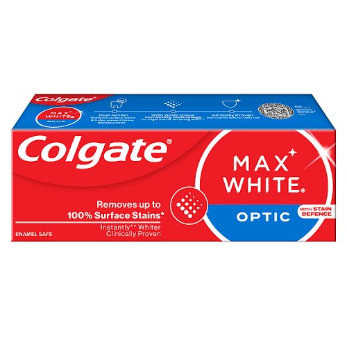 Colgate Toothpaste Max White Optic 20ml pack shot