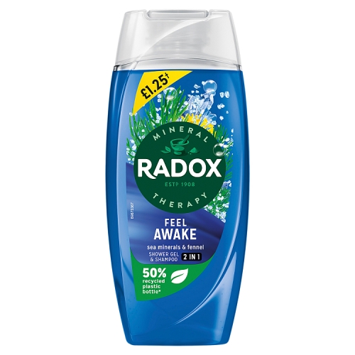 Radox Shower Gel 225ml Feel Awake PMP £1.25 pack shot