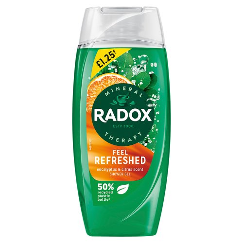 Radox Shower Gel 225ml Feel Refreshed PMP £1.25 pack shot