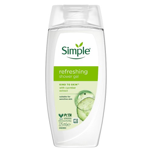 Simple Shower Gel Refreshing 225ml pack shot