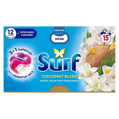 Surf Capsules 15 Wash Coconut Bliss pack shot