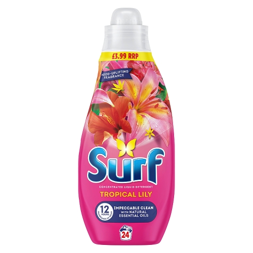 Surf Liquid 24 Wash Tropical Lily PMP £3.99 pack shot