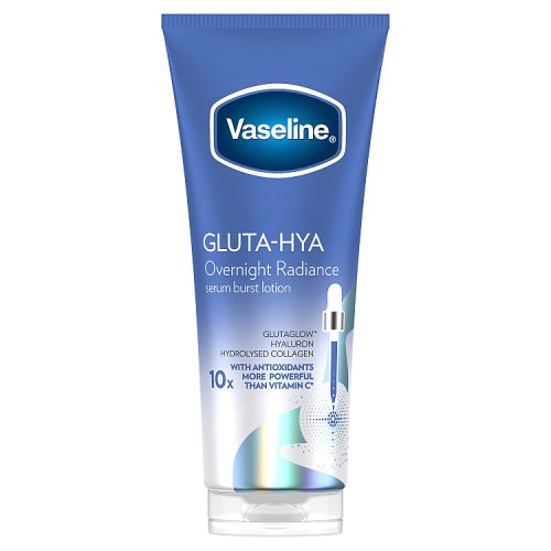 Vaseline Gluta-Hya Serum Burst Lotion Overnight Radiance 200ml pack shot