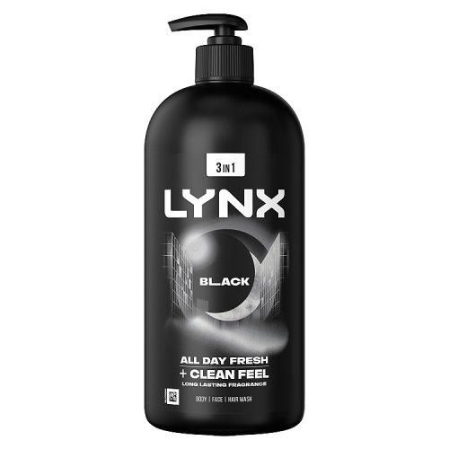 Lynx Shower Gel Black 900ml pack shot