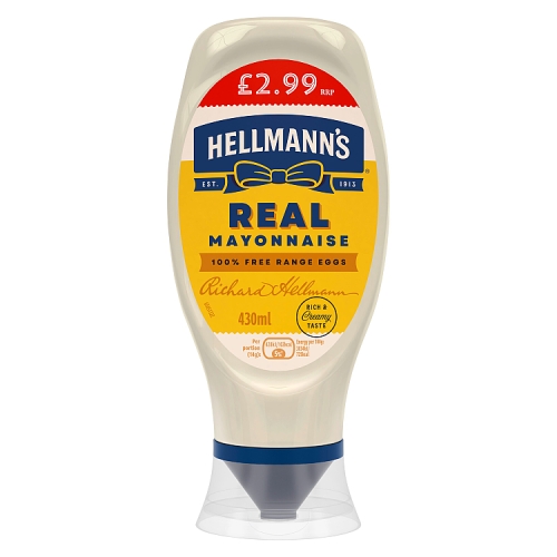 Hellmanns Real Mayo 430ml PMP pack shot