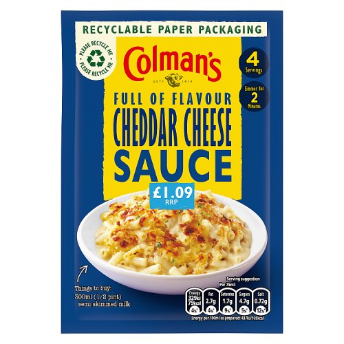 Colmans Cheese Sauce Mix 40g pack shot
