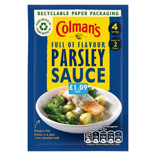 Colmans Sauce Mix Parsley 10x20g PMP £1.09 pack shot