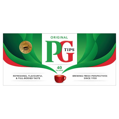 Pg Tips Tea Bags Original 40's pack shot