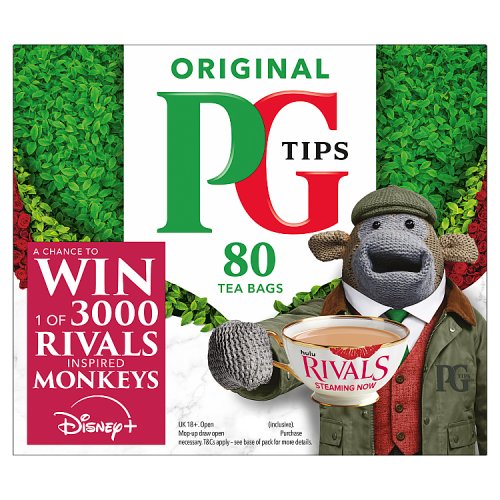 Pg Tips Tea Bags Original 80's pack shot