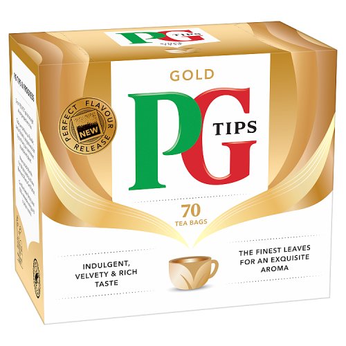 Pg Tips Gold Tea Bags 70's pack shot